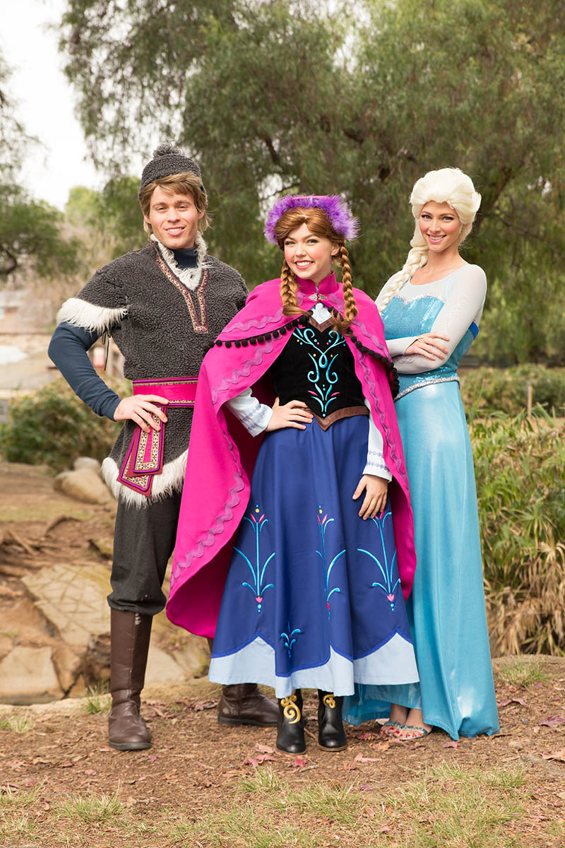 Elsa, anna and kristoff party character for kids in columbus
