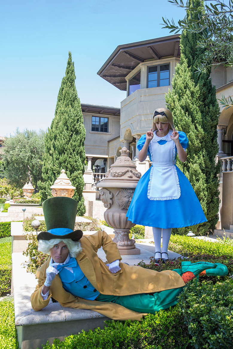 alice and mad hatter party character for kids in columbus